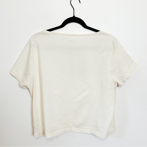 Madewell Off-White Vacay Boxy Tee, size Large - Picture 5 of 7